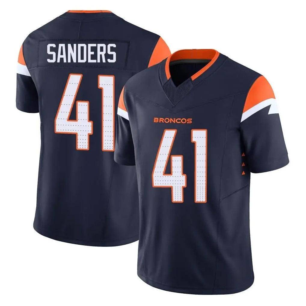 D.Broncos #41 Drew Sanders Player Navy Limited Vapor F.U.S.E. Home Game Hdoa Stitched Jerseys