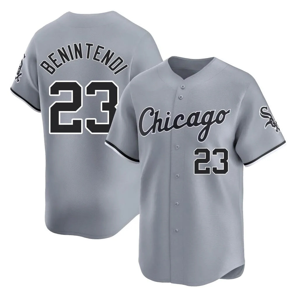 C.White Sox #23 Andrew Benintendi Player Gray Road Limited Home Hdoa Stitched Jerseys