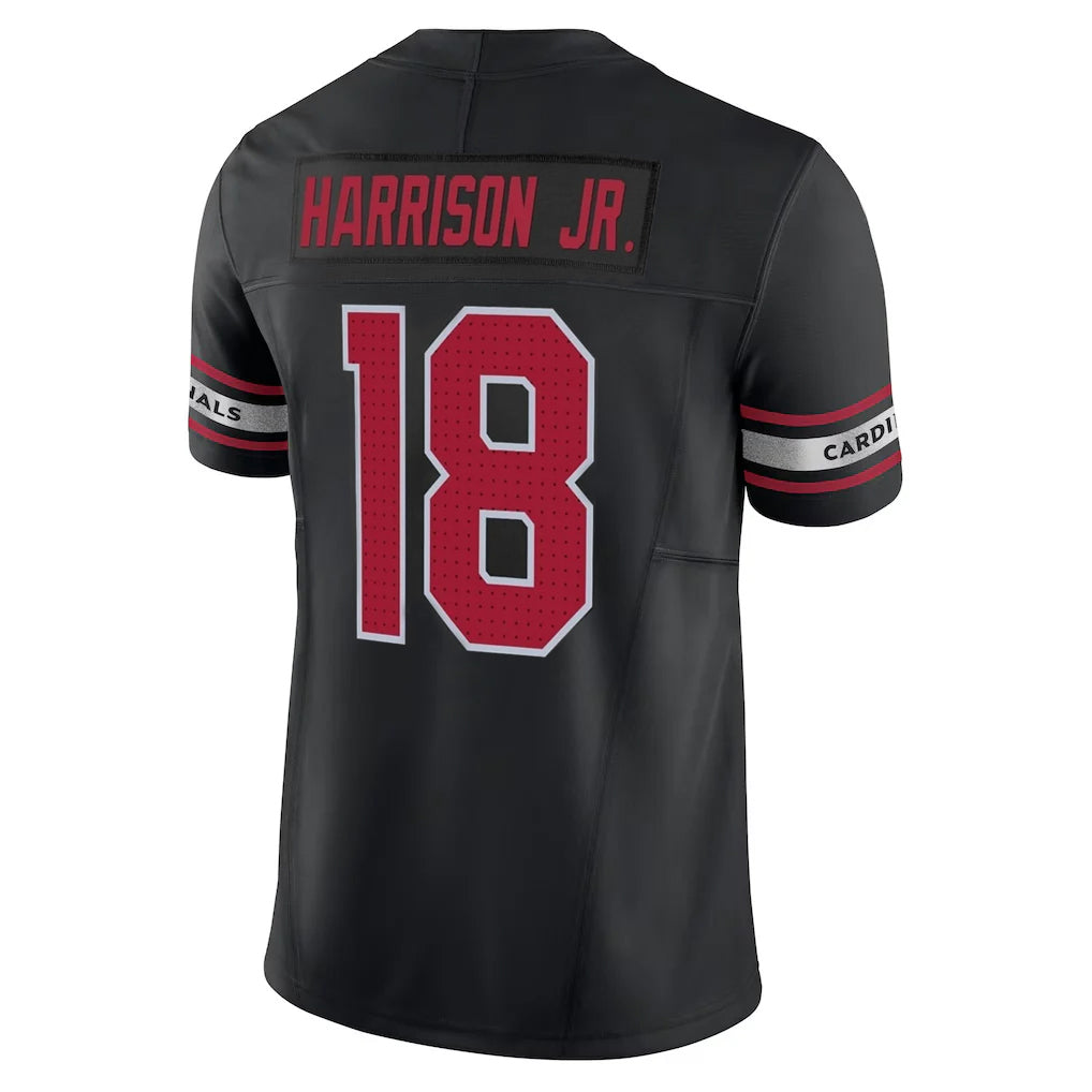 A.Cardinals #18 Marvin Harrison Jr. Player Black Vapor F.U.S.E. Limited Hdoa Stitched Jerseys