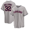 C.Guardians #32 Gavin Williams Player Gray Game Home Hdoa Stitched Jerseys