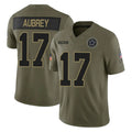 D.Cowboys #17 Brandon Aubrey Player Olive 2025 Salute to Service Limited Home Game Hdoa Stitched Jerseys