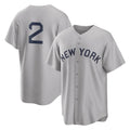 NY.Yankees #2 Derek Jeter Player Gray Field of Dreams Game Hdoa Stitched Jerseys