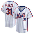 NY.Mets #31 Mike Piazza Player White Cooperstown Collection T-shirt Game Hdoa Stitched Jerseys