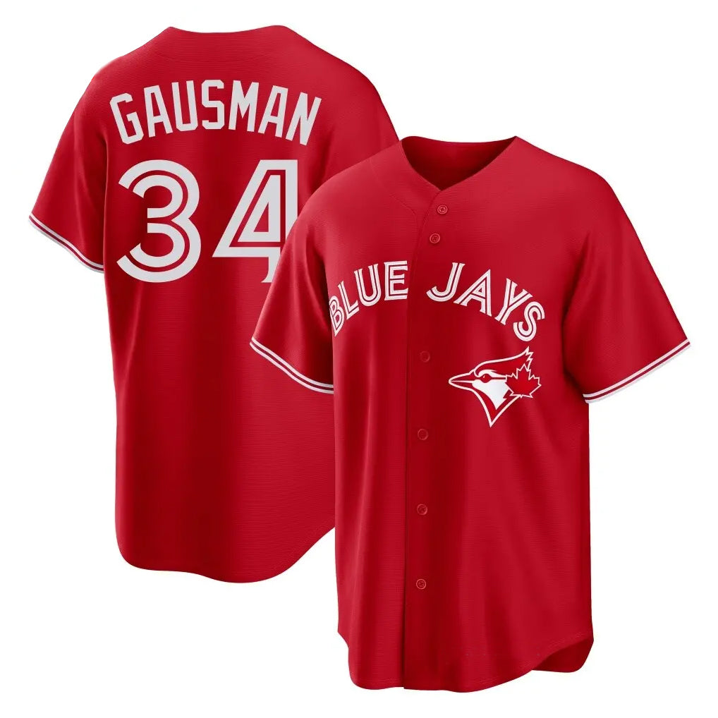T.Blue Jays #34 Kevin Gausman Player Red Home Limited Hdoa Stitched Jerseys