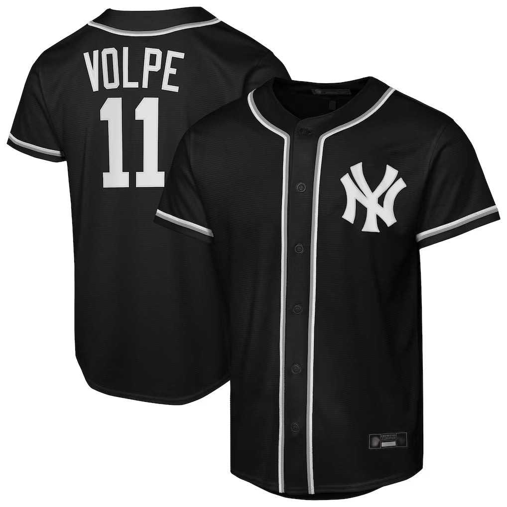 NY.Yankees #11 Anthony Volpe Player Black Out Game Hdoa Stitched Jerseys