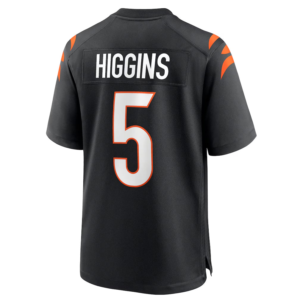 C.Bengals #5 Tee Higgins Player Black Home Game Hdoa Stitched Jerseys