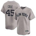 NY.Yankees #45 Gerrit Cole Player Gray Limited Home Hdoa Stitched Jerseys