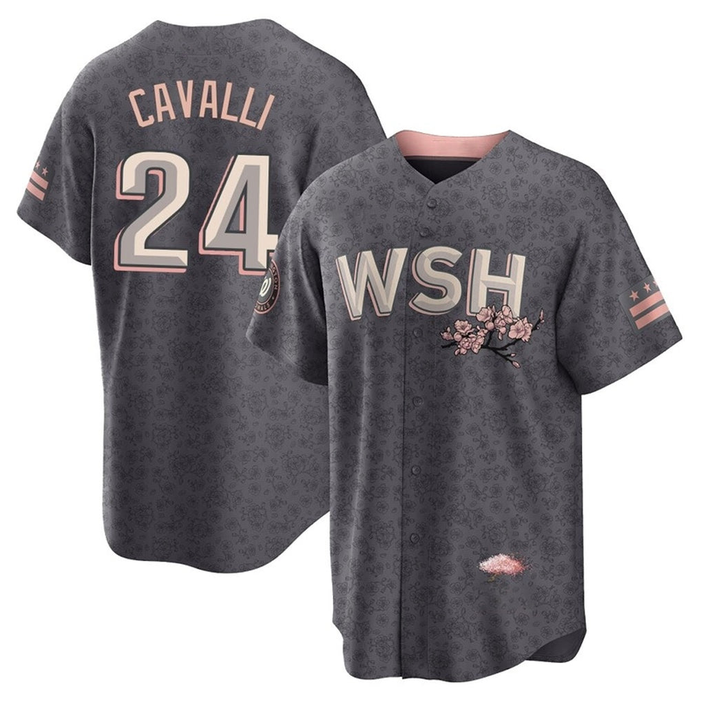 W.Nationals #24 Cade Cavalli Player Gray City Connect Hdoa Stitched Jerseys