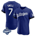 LA.Dodgers #7 Blake Snell Player Royal City Connect Elite World Series Meet Home Hdoa Stitched Jerseys