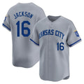 KC.Royals #16 Bo Jackson Player Gray Limited Home Hdoa Stitched Jerseys