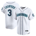 S.Mariners #3 J.P. Crawford Player White Home Limited Hdoa Stitched Jerseys