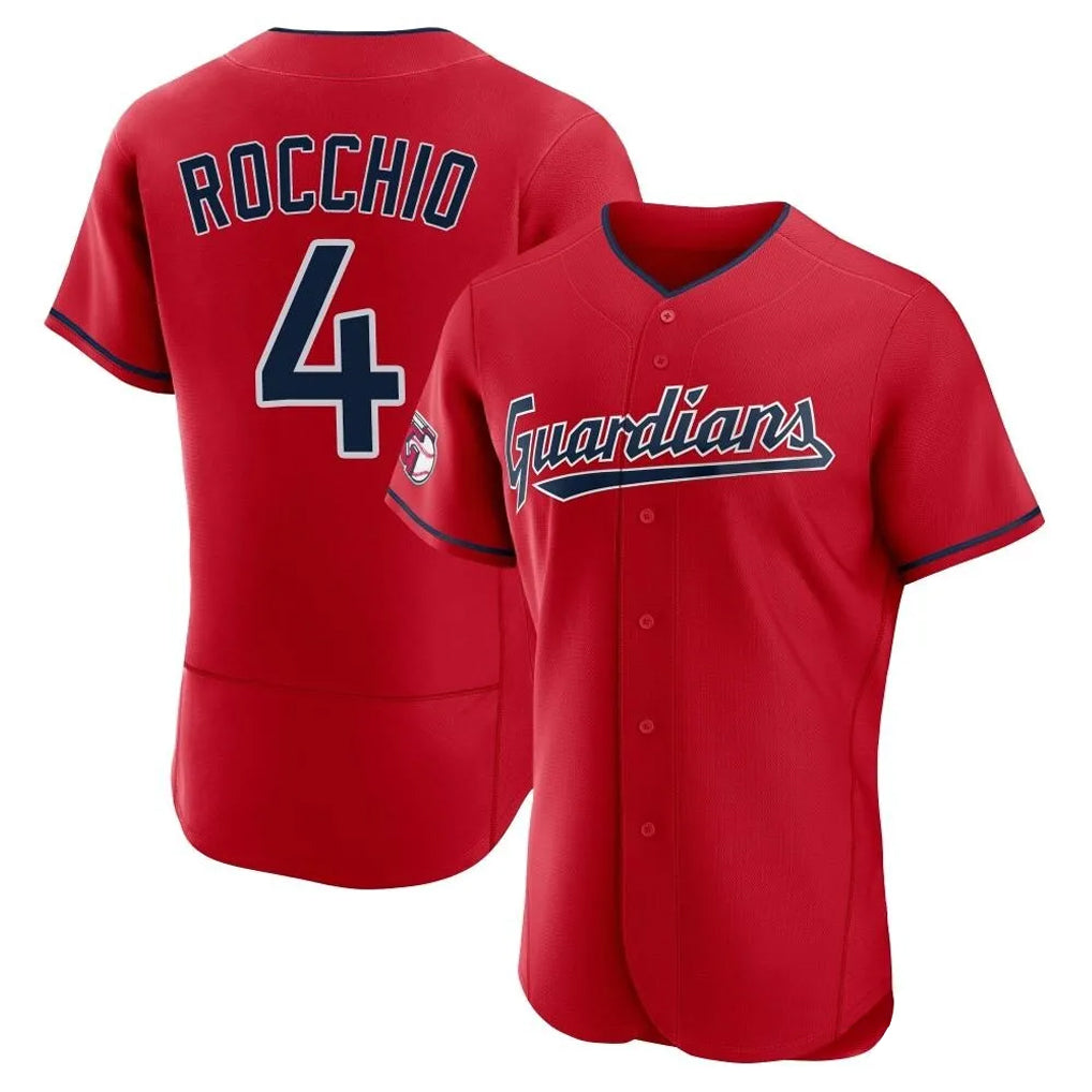 C.Guardians #4 Brayan Rocchio Player Red Limited Elite Home Hdoa Stitched Jerseys