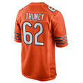 C.Bears #62 Joe Thuney Player Orange Home Game Hdoa Stitched Jerseys