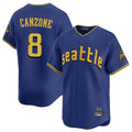 S.Mariners #8 Dominic Canzone Player Royal City Connect Home Limited Hdoa Stitched Jerseys