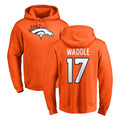 D.Broncos #17 Jaylen Waddle Player Orange Pullover Hoodie Limited Hdoa Stitched Jerseys