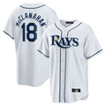 T.Bay Rays #18 Shane McClanahan Player White Home Game Hdoa Stitched Jerseys