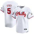 P.Phillies #5 Bryson Stott Player White Phillies & Eagles Vapor Premier Limited Hdoa Stitched Jerseys