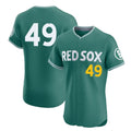 B.Red Sox #49 Tim Wakefield Player Green City Connect Limited Elite Home Game Hdoa Stitched Jerseys