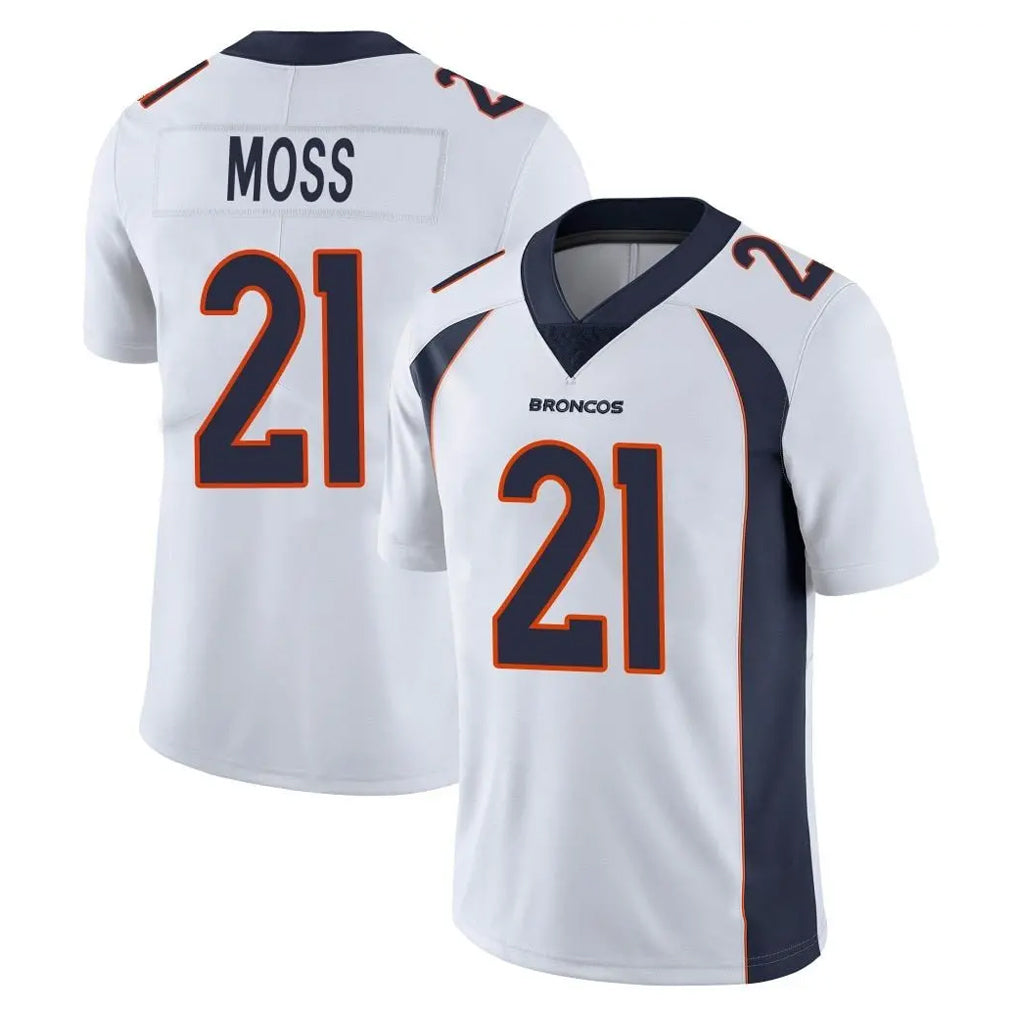 D.Broncos #21 Riley Moss Player White Vapor Untouchable Limited Home Game Hdoa Stitched Jerseys