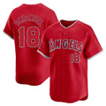 LA.Angels #18 Nolan Schanuel Player Red Home Limited Hdoa Stitched Jerseys