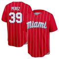 M.Marlins #39 Eury Perez Player Red City Connect Home Game Hdoa Stitched Jerseys