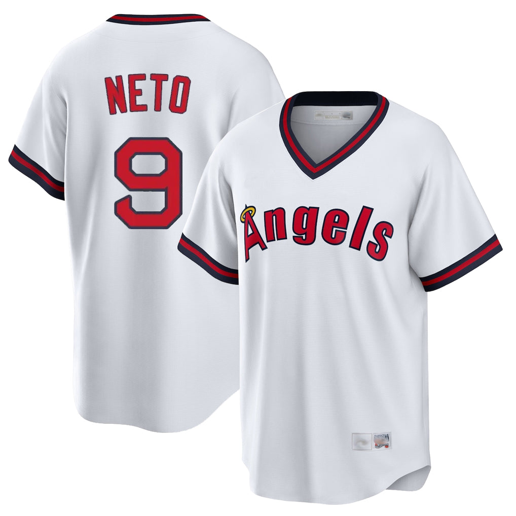 LA.Angels #9 Zach Neto Player White T-shirt Home Game Hdoa Stitched Jerseys