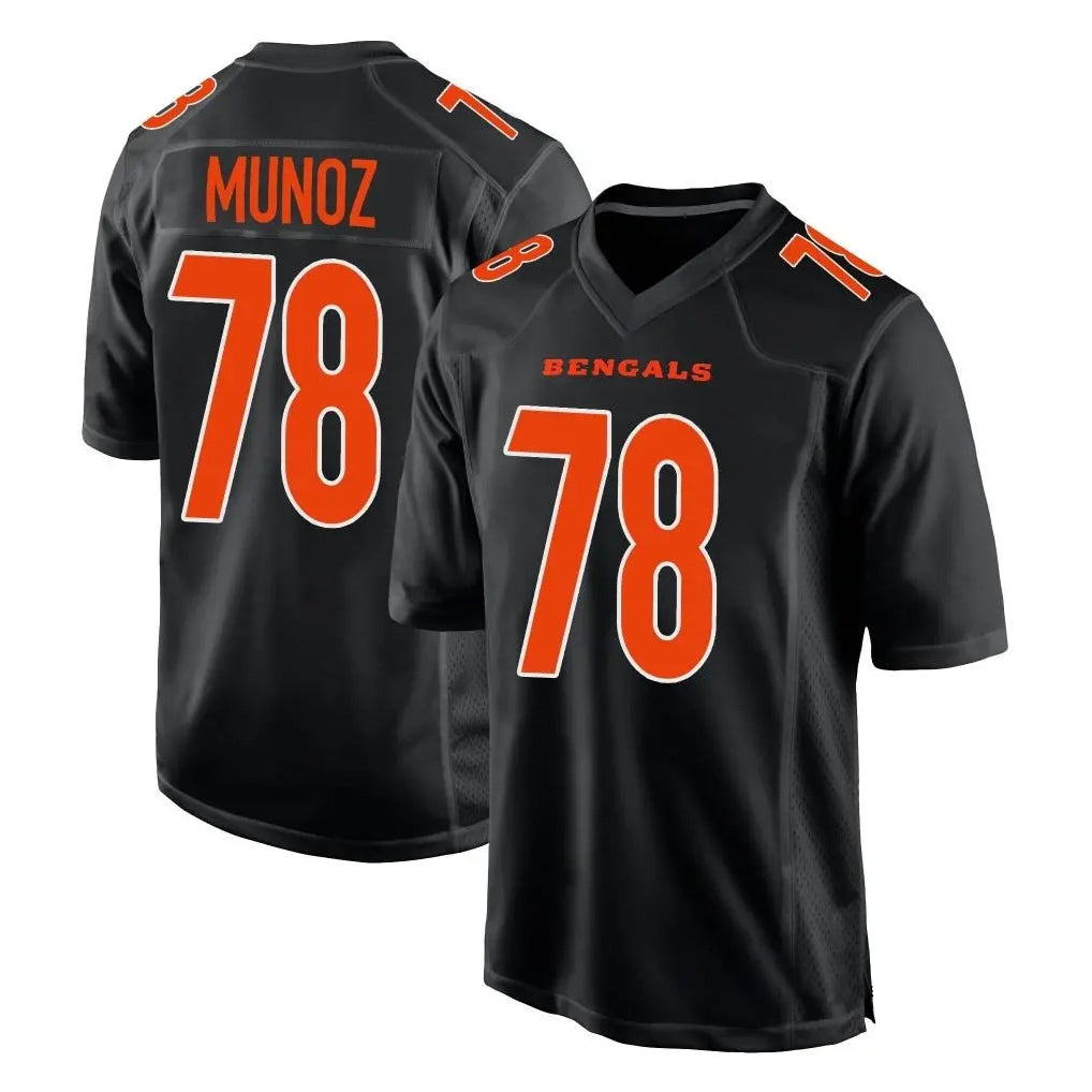 C.Bengals #78 Anthony Munoz Player Black Fashion Game Hdoa Stitched Jerseys