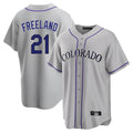 C.Rockies #21 Kyle Freeland Player Gray Game Home Hdoa Stitched Jerseys
