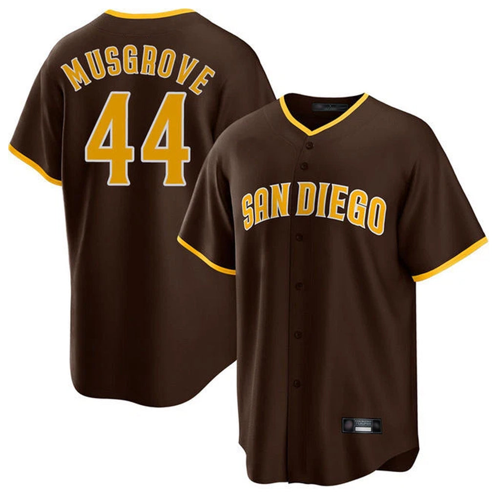 S.Diego Padres #44 Joe Musgrove Player Brown Home Game Hdoa Stitched Jerseys