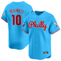 P.Phillies #10 J.T. Realmuto Player Light Blue Phillies & Eagles Vapor Premier Limited Hdoa Stitched Jerseys