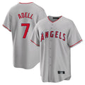 LA.Angels #7 Jo Adell Player Gray Home Game Hdoa Stitched Jerseys