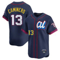 T.Bay Rays #13 Junior Caminero Player Navy All-star Limited Hdoa Stitched Jersey