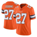D.Broncos #27 J.K. Dobbins Player Orange Vapor Untouchable Limited Home Game Hdoa Stitched Jerseys