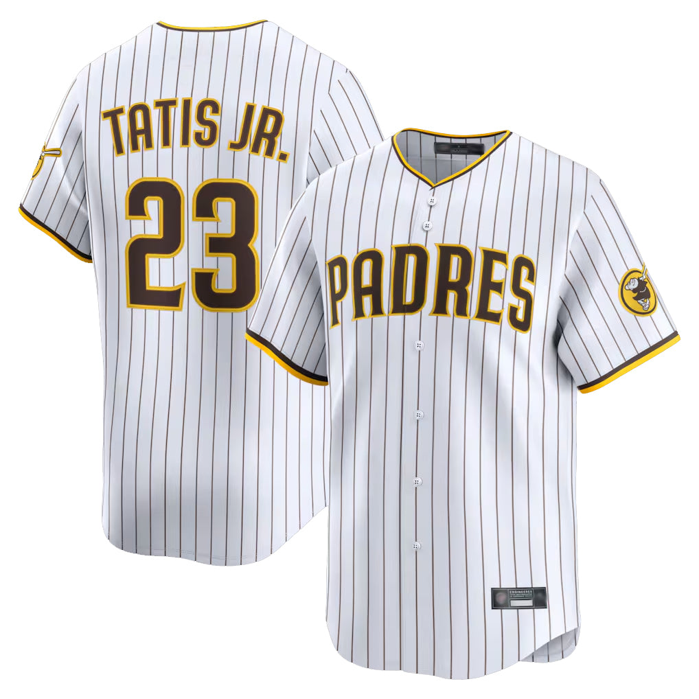S.Diego Padres #23 Fernando Tatis Jr Player White Home Limited Hdoa Stitched Jerseys