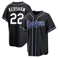 LA.Dodgers #22 Clayton Kershaw Player Black Carbon Limited Home Hdoa Stitched Jerseys