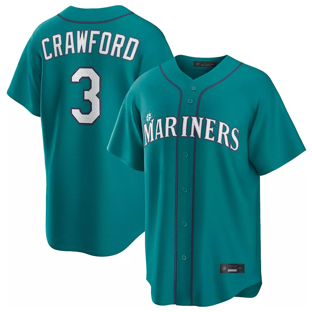 S.Mariners #3 J.P. Crawford Player Teal Home Game Hdoa Stitched Jerseys