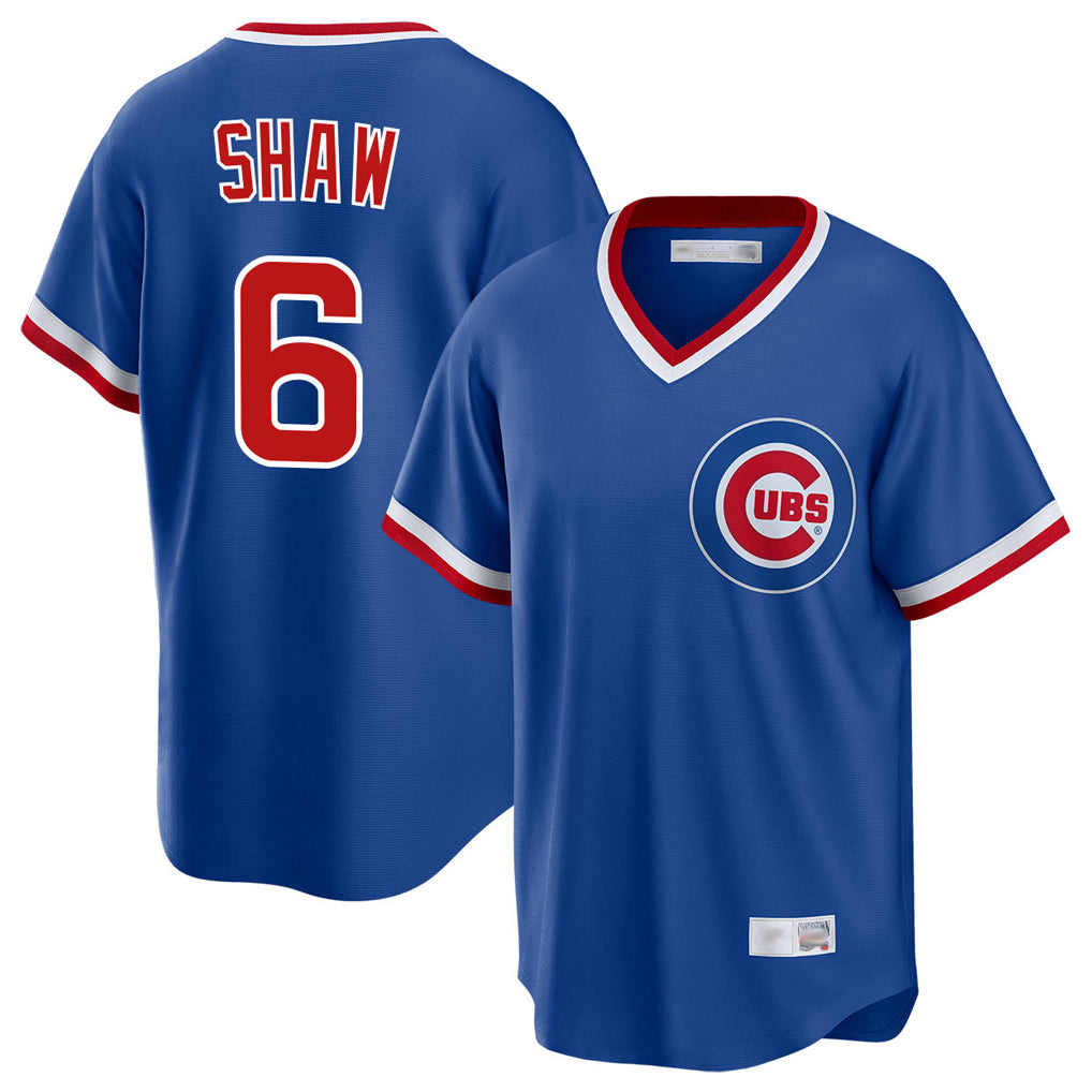 C.Cubs #6 Matt Shaw Player Royal T-shirt Cooperstown Collection Limited Hdoa Stitched Jerseys