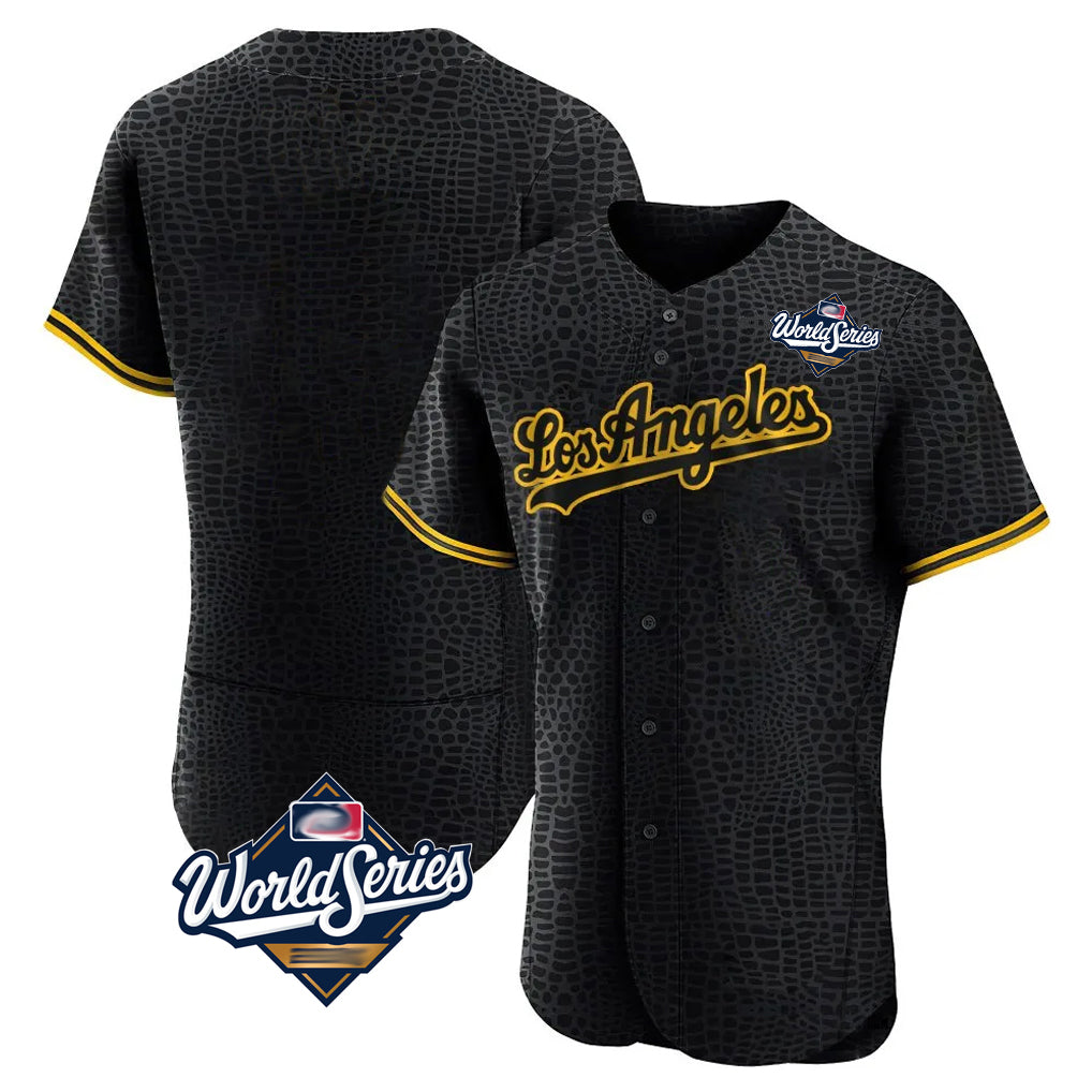 LA.Dodgers ## Dodgers Blank Player Black Snake Skin City Limited Elite Home World Series Hdoa Stitched Jerseys