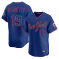 NY.Mets #19 Bo Bichette Player Royal T-shirt Home Limited Elite Hdoa Stitched Jerseys