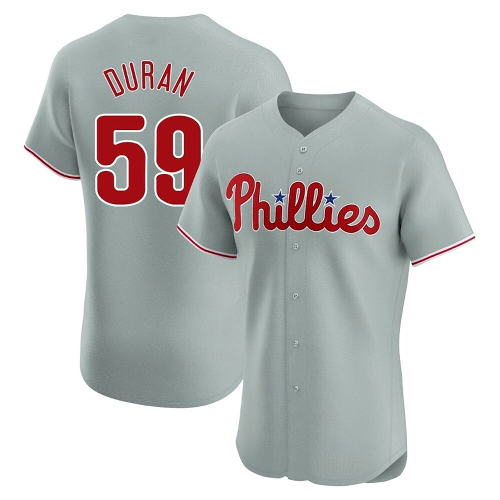 P.Phillies #59 Jhoan Duran Player Gray Home Limited Elite Hdoa Stitched Jerseys