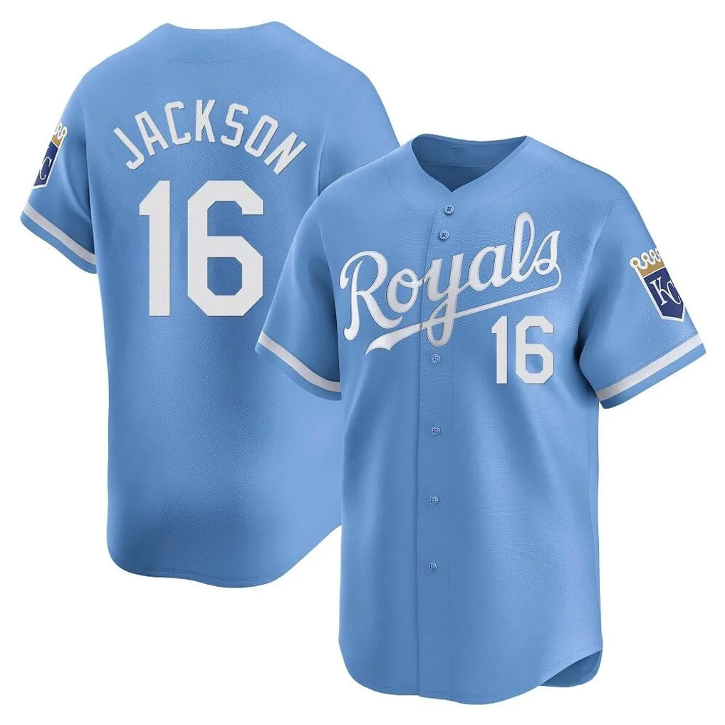 KC.Royals #16 Bo Jackson Player Light Blue Alt Limited Home Hdoa Stitched Jerseys