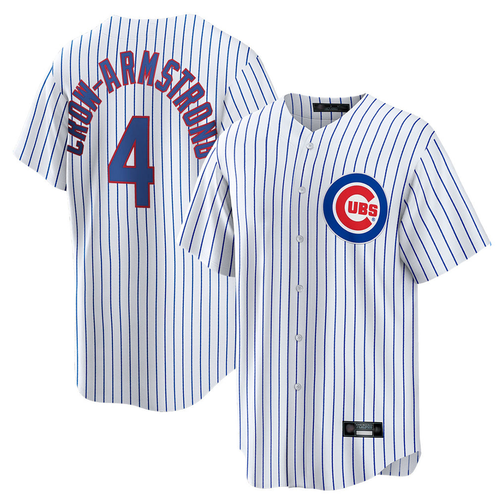 C.Cubs #4 Pete Crow-Armstrong Player White Game Home Hdoa Stitched Jerseys