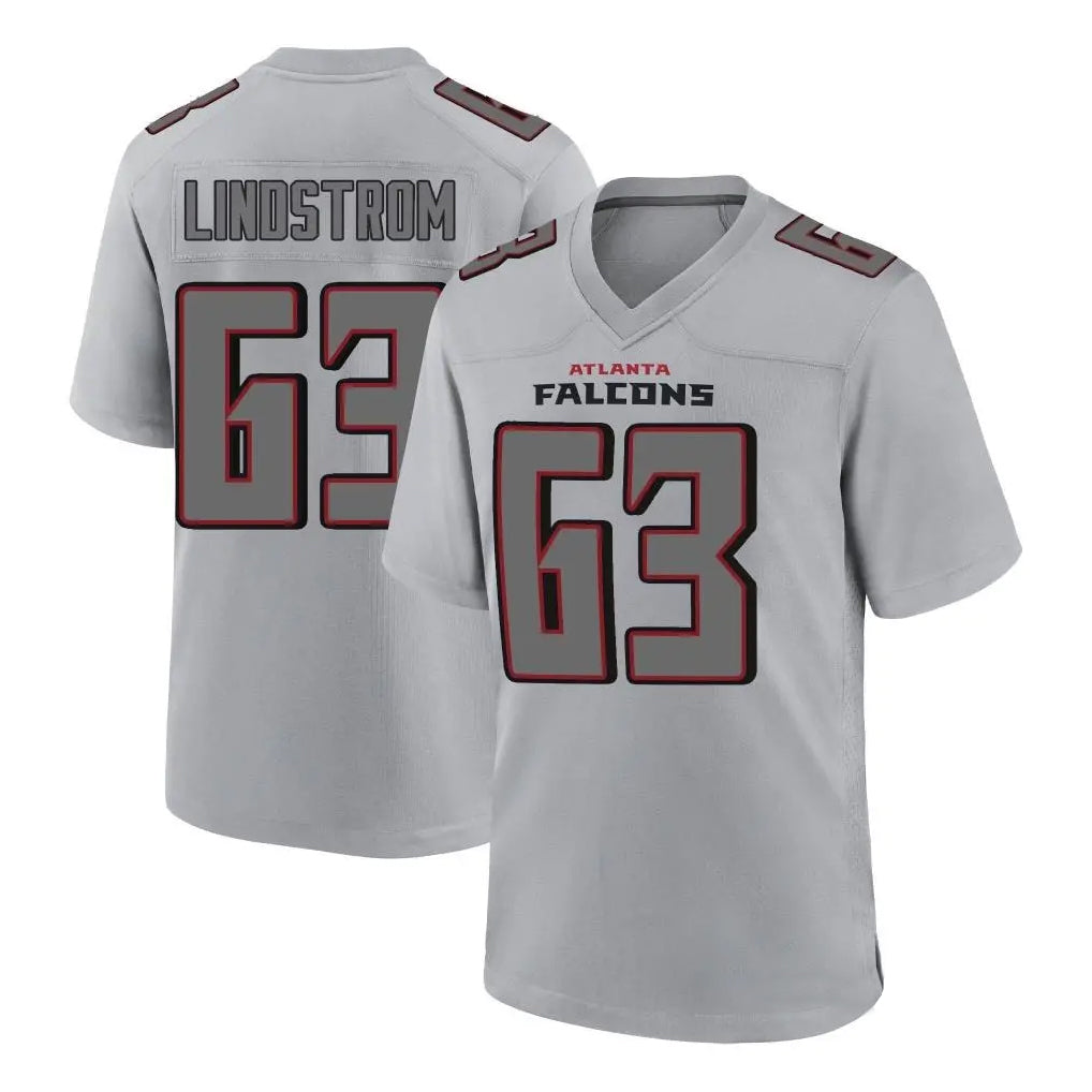 A.Falcons #63 Chris Lindstrom Branch Player Gray Fashion Home Game Hdoa Stitched Jerseys