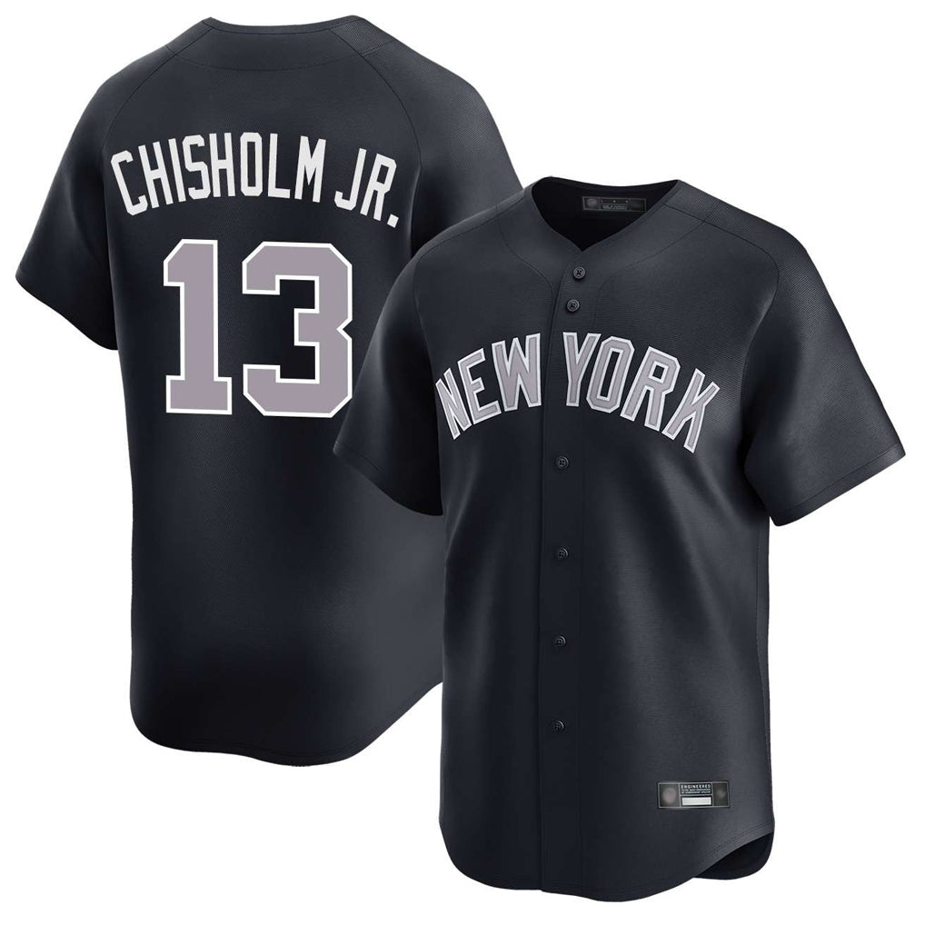 NY.Yankees #13 Jazz Chisholm Jr Player Navy Limited Home Hdoa Stitched Jerseys