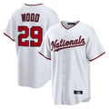 W.Nationals #29 James Wood Player White Home Limited Replica Hdoa Stitched Jerseys