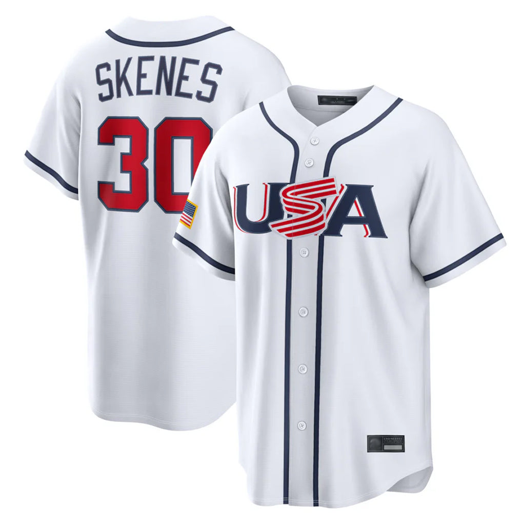 P.Pirates #30 Paul Skenes Player White USA 2026 World Classic Home Limited Hdoa Stitched Jerseys