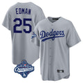 LA.Dodgers #25 Tommy Edman Player Gray World Series Meet Game Hdoa Stitched Jerseys