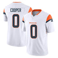 D.Broncos #0 Jonathon Cooper Player White Limited Vapor F.U.S.E. Home Game Hdoa Stitched Jerseys