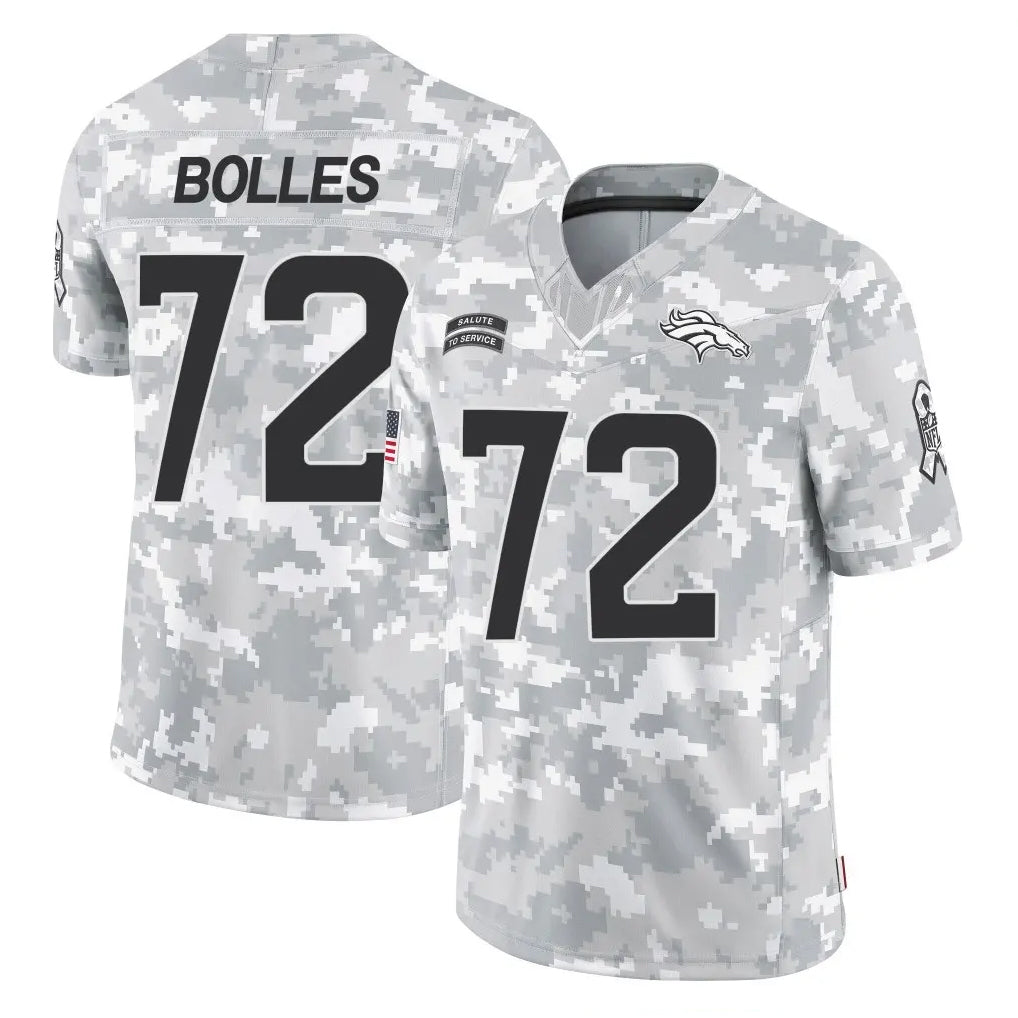 D.Broncos #72 Garett Bolles Player Arctic Camo Salute To Service Limited Hdoa Stitched Jerseys