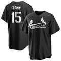 St. Louis Cardinals #15 Jose Fermin Player Black City Connect Home Limited Hdoa Stitched Jerseys